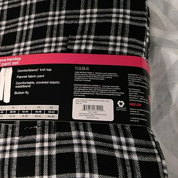 Long sleeve henley  &  flannel pant set - Picture 6 of 8